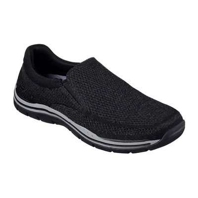 Skechers/斯凯奇男休闲鞋套脚懒人鞋网面一脚蹬健步春秋加宽版型