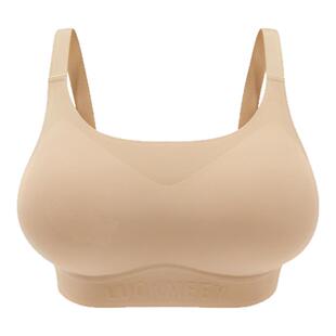 幸棉外扩无痕内衣女士小胸聚拢粉底液美背显大背心式隐形文胸罩F