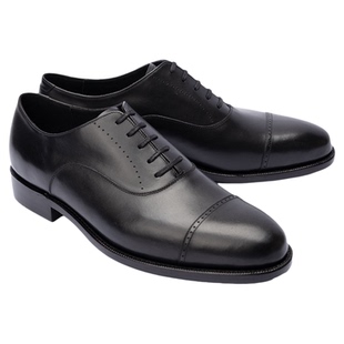 MATTINA2026年新款圆头系带意大利皮底真皮手工商务青年正装皮鞋