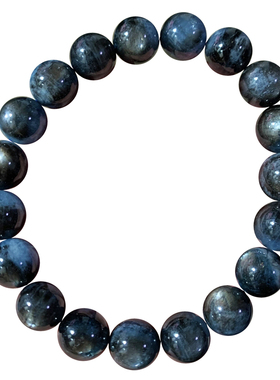 天然星光魔鬼蓝海蓝宝单圈手链女