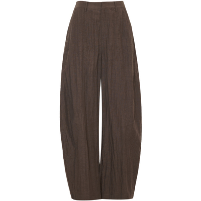 夏莫卡轻盈纸感茶歇自由裤