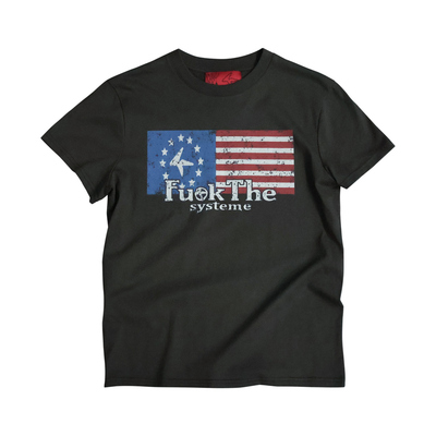 原创小众设计感国旗印花T恤