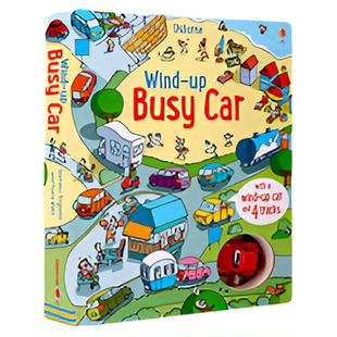 【自营】Usborne 发条轨道书 Wind up bus/train/plane/ladybird/Engine小巴士消防车火车飞机 Christmas圣诞 Racing Cars小赛车