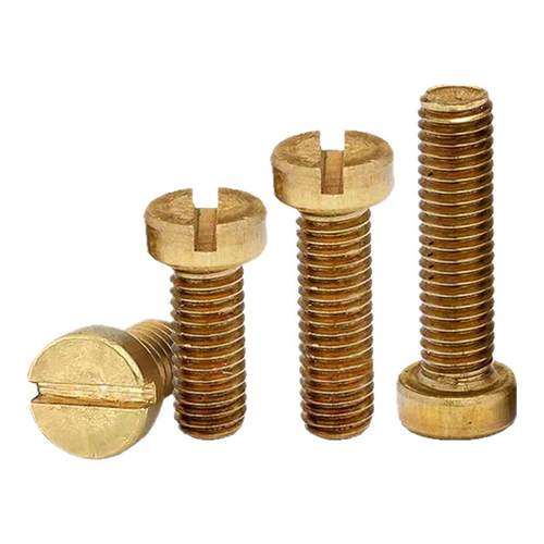 M2M2.5M3M4M5M6M8M10黄铜GB65一字槽开槽圆柱头螺钉螺丝钉子螺栓
