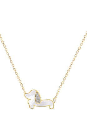 「贝母腊肠狗」999纯银项链原创