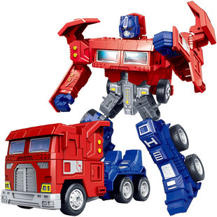 变形玩具汽车金刚机器人战士手办模型擎天黄蜂柱惯性正版儿童男孩