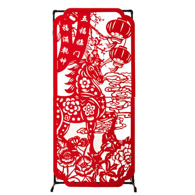 马年剪纸春节红色喜庆拉花路引