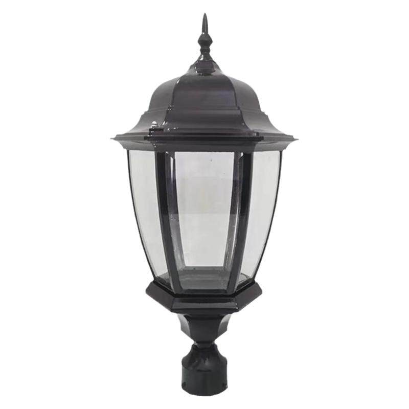 庭院六角灯头小区路灯头防水玻璃灯罩市政户外接电高杆灯草坪灯头
