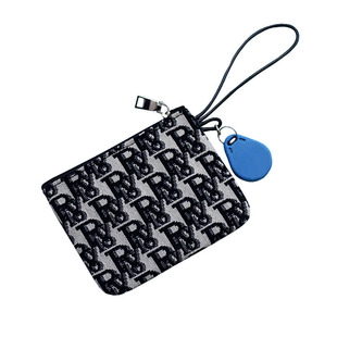 收纳小钱口红帆布软薄款手拎锁匙零钱包 大容量车钥匙男女钥匙包