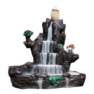 檀香沉香倒流香香炉家用室内艾草驱蚊熏香炉厕所持久除臭去味摆件