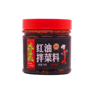 重庆特产店张海椒重庆红油拌菜料750g罐装麻辣调料香辣酱家用厨房