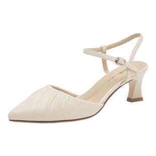 大东细跟包头凉鞋女款2026新款夏季配裙子鞋子气质一字带高跟鞋女