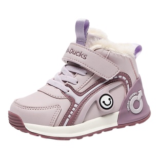 小黄鸭童鞋女宝宝棉鞋2025冬季新款加绒加厚小童鞋子儿童学步鞋男