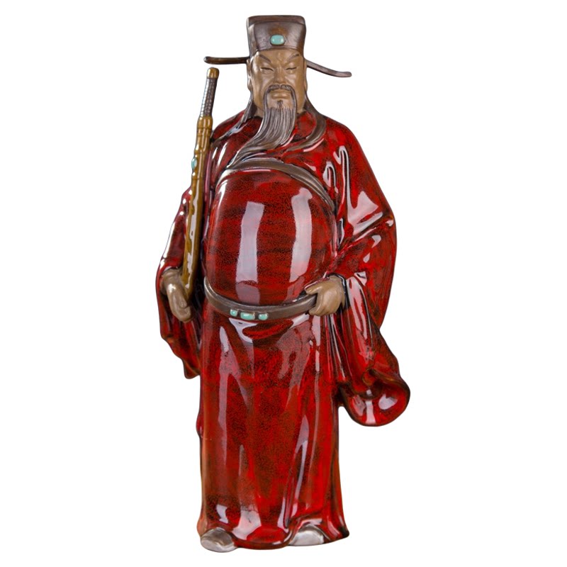 中式古典石湾陶瓷人物公包青天