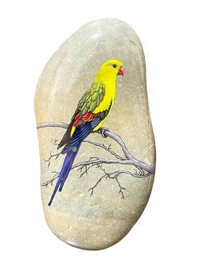 石头摆件现代书房手绘