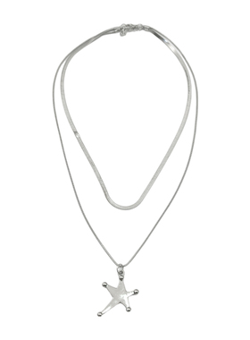 高级感双层叠戴星星项链女款