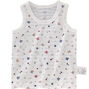 儿童纯棉a类背心打底衫薄款柔软上衣家居睡衣T恤男童宝宝中小大童