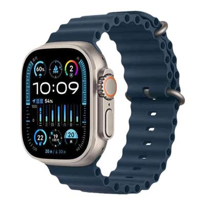 适用于applewatch10苹果手表ultra3海洋硅胶表带iwatch9手表S11高级运动S7/6/5se创透气腕带s845/46/49mm男女