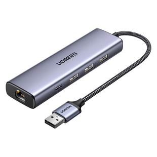 绿联网线转接口usb转网口typec转换器千兆有线网卡分线器hub扩拓展坞适用华为苹果mac笔记本电脑手机电视平板