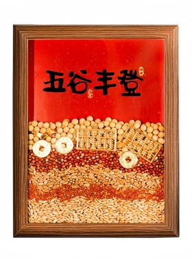五谷丰登杂粮相框摆件乔迁新居