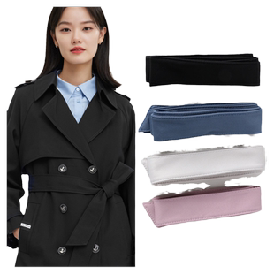 黑风衣腰带配件简约百搭布料带秋冬大衣外套装饰卡其色布条配件带