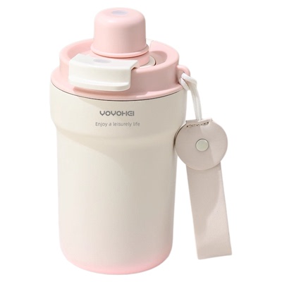 粗吸管保温杯早餐喝粥豆浆不锈钢