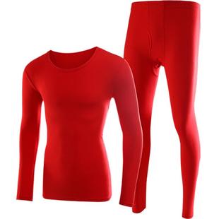 本命年保暖内衣套装女2026马年衣服结婚加厚红色秋衣裤男士套装冬
