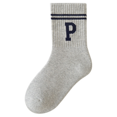 若行男童冬季加厚保暖纯棉中筒袜