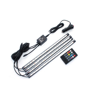 汽车led内饰车载usb无线脚底声控音乐节奏氛围感应装饰改装灯车内