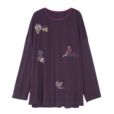 木子理想胖mm大码宽松休闲印花T