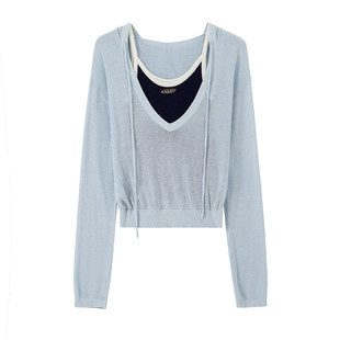 【沈月徐艺洋同款】BANANA CICI2026年夏季新款假两件吊带针织衫