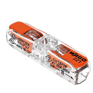 wago万可接线端子221-2411灯具对接连接器电线快速接头10只装包邮