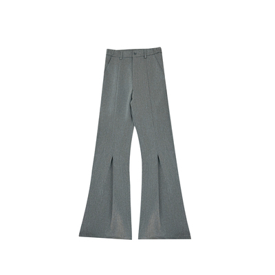 mountain tree打褶西裤简约TR直筒微喇cleanfit休闲长裤设计感