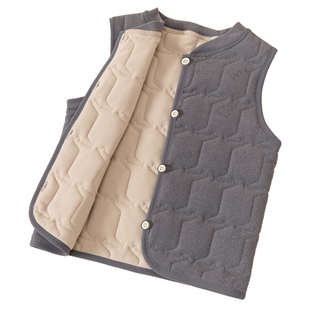 儿童保暖背心马甲男童女童冬加绒加厚校服神器