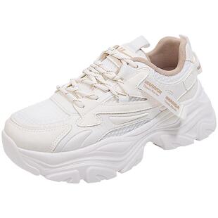 回力女鞋运动鞋女款2026新款春季轻便百搭休闲厚底白色老爹鞋子女