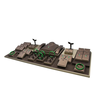 珠宝展示道具翡翠玉器彩宝银陈列托盘吊坠戒指手镯耳环首饰展示架