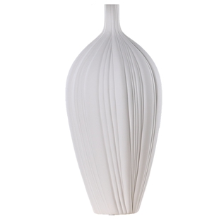 新中式素烧陶瓷大花瓶摆件白色干花插花瓶样板房客厅软装饰品创意