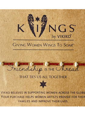VIKIKO红色礼物天然珍珠串珠手链