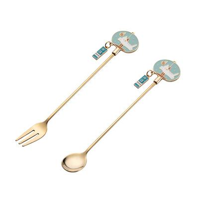 onlycook可爱精致叉勺不锈钢