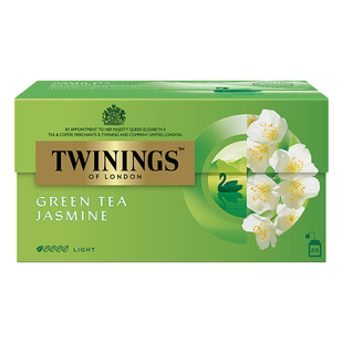 twinings川宁茉莉花茶英国进口茶包冷泡茶花香奶绿袋泡茶茶叶25片