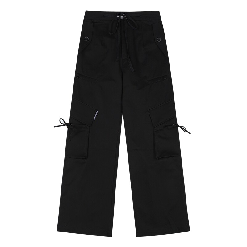 DNAD-WEAR黑色低腰抽绳宽松工装