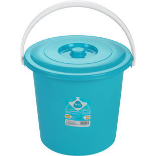 茶花水桶带盖塑料桶家用手提大号储水桶洗衣洗拖把食品级圆桶胶桶