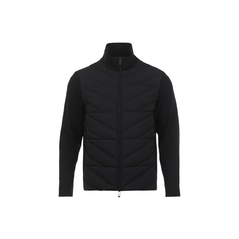 【自营】EMPORIO ARMANI/阿玛尼男士针织拼接薄款立领羽绒服外套