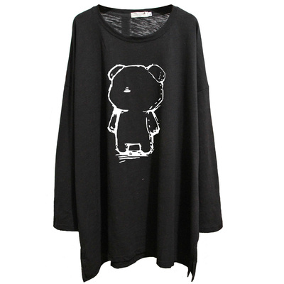 孕妇长袖上衣胖mm200斤宽松大码