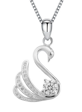 纯银日韩风水晶锆石防过敏吊坠