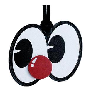 fingerstudio指作 大眼睛红鼻子真皮包挂挂件搞怪可爱联名款挂饰