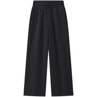 【Annie同款】特步本命裤丨春夏女款直筒裤透气黑色长裤潮流卫裤