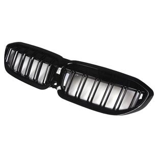 适用于宝马3系20-22款G20改装升级曜夜亮黑武士中网进气格栅尾翼