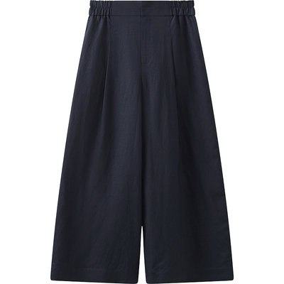 【商场同款】播26夏新品亚麻阔腿裤女轻薄宽松休闲裤BDT2KD1640