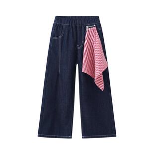 植木【小方巾】男童牛仔裤儿童裤子直筒裤百搭2026年春季新款童装